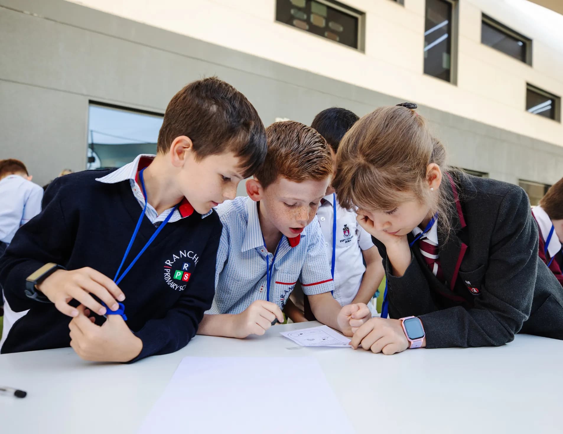 Teacher helping student