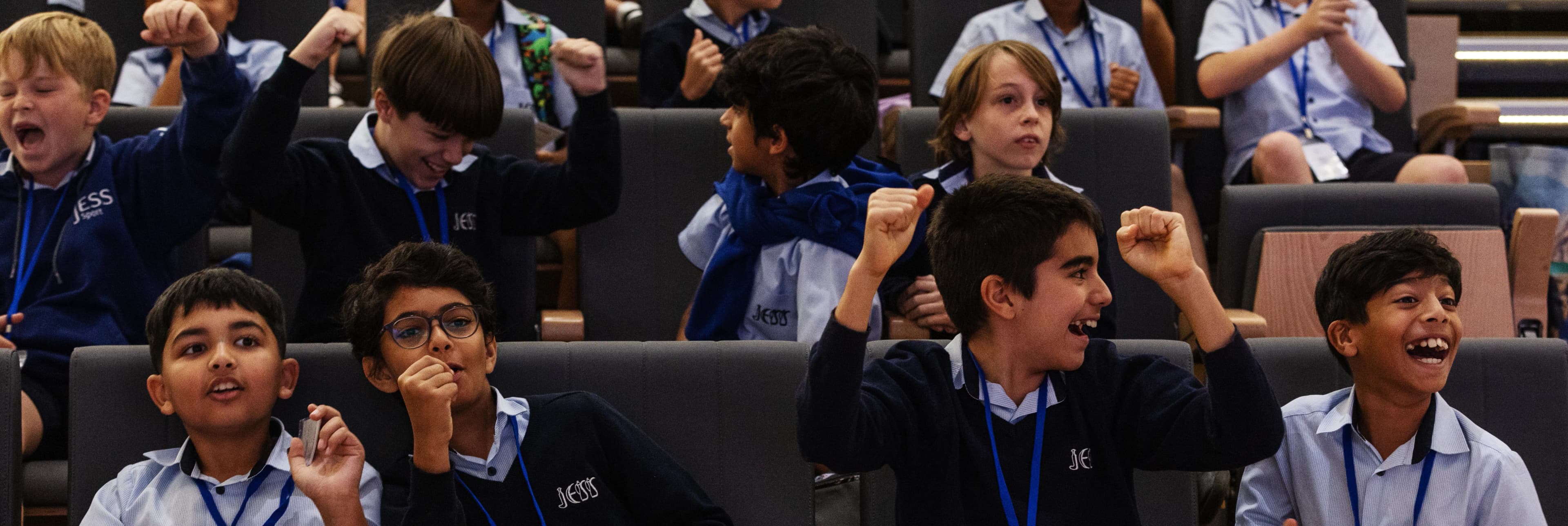 Students competing in mathematical challenges